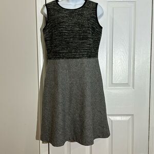 Brooks Brothers Wool lined tweed color block Dress‎ Woman's Size 6